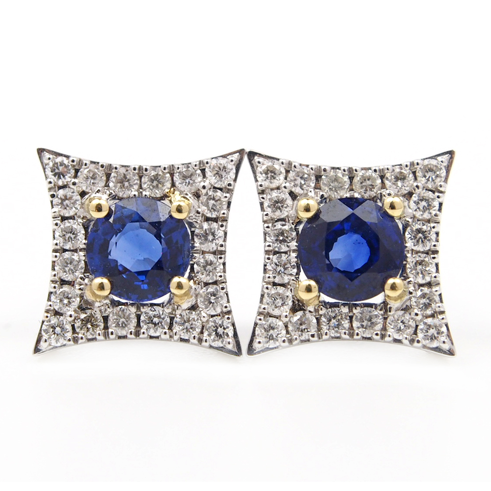 Sapphire and Diamond Earrings