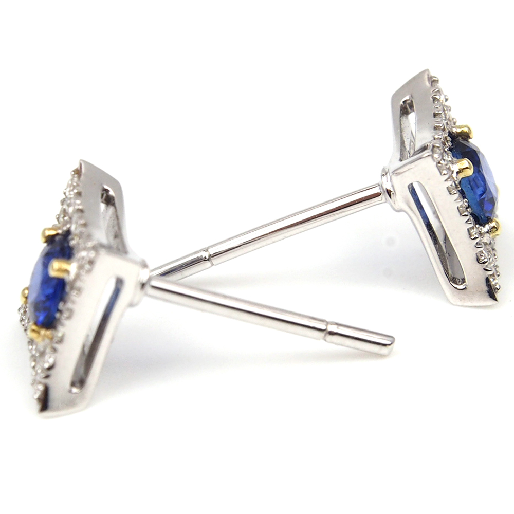 Sapphire and Diamond Earrings