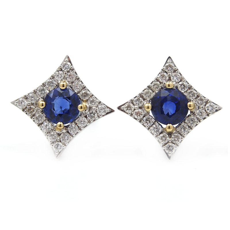 Sapphire and Diamond Earrings