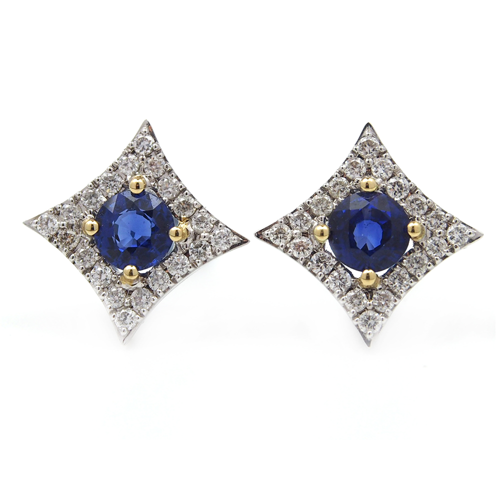 Sapphire and Diamond Earrings