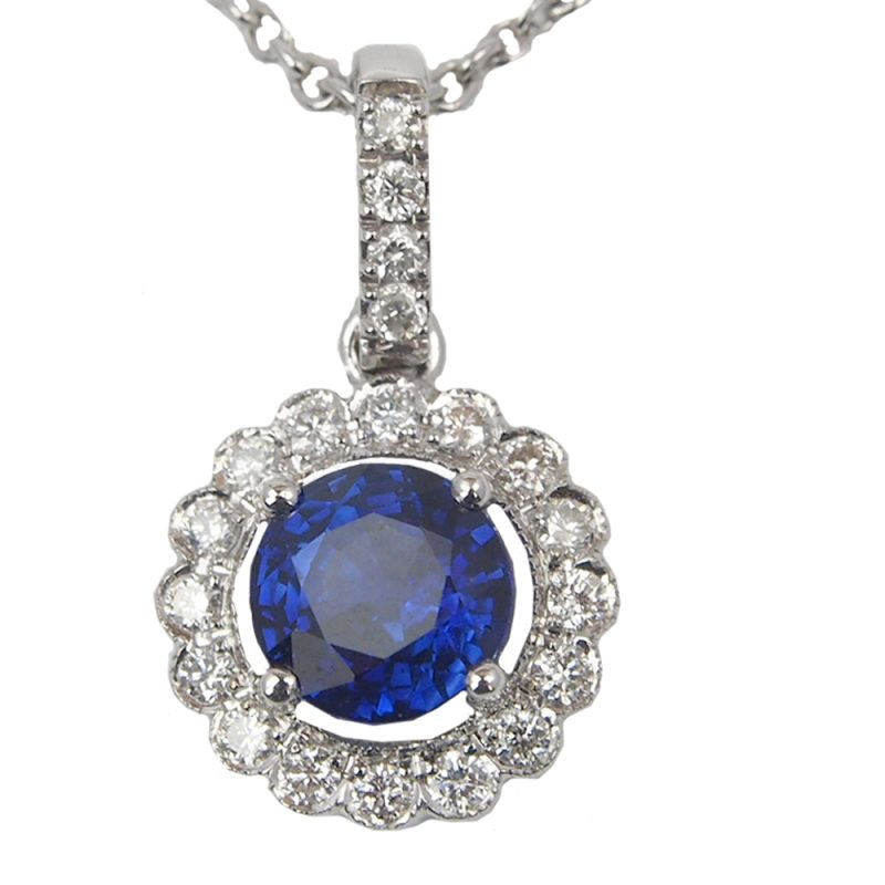 Sapphire and Diamond Pendant