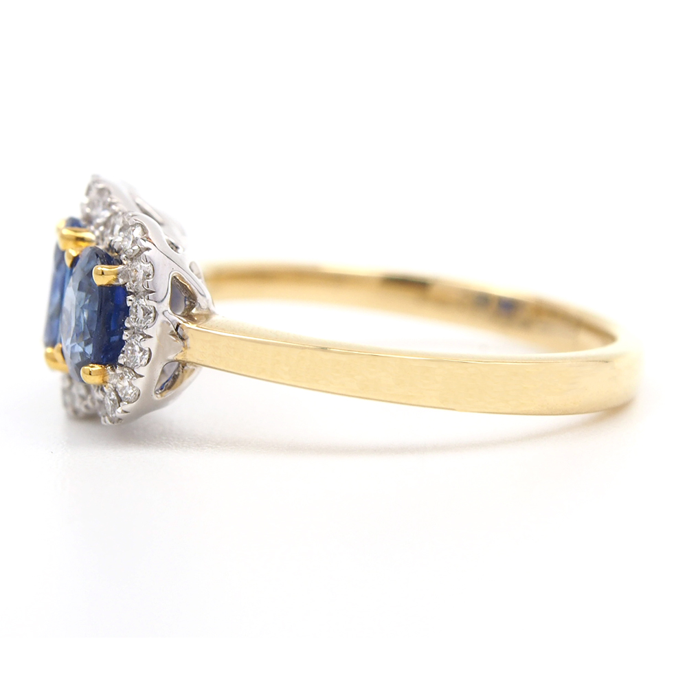 Sapphire & Diamond Cluster Ring
