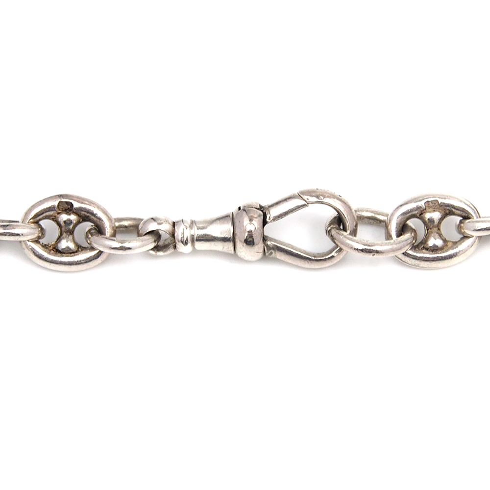 Antique Silver Chain and Stamp Case