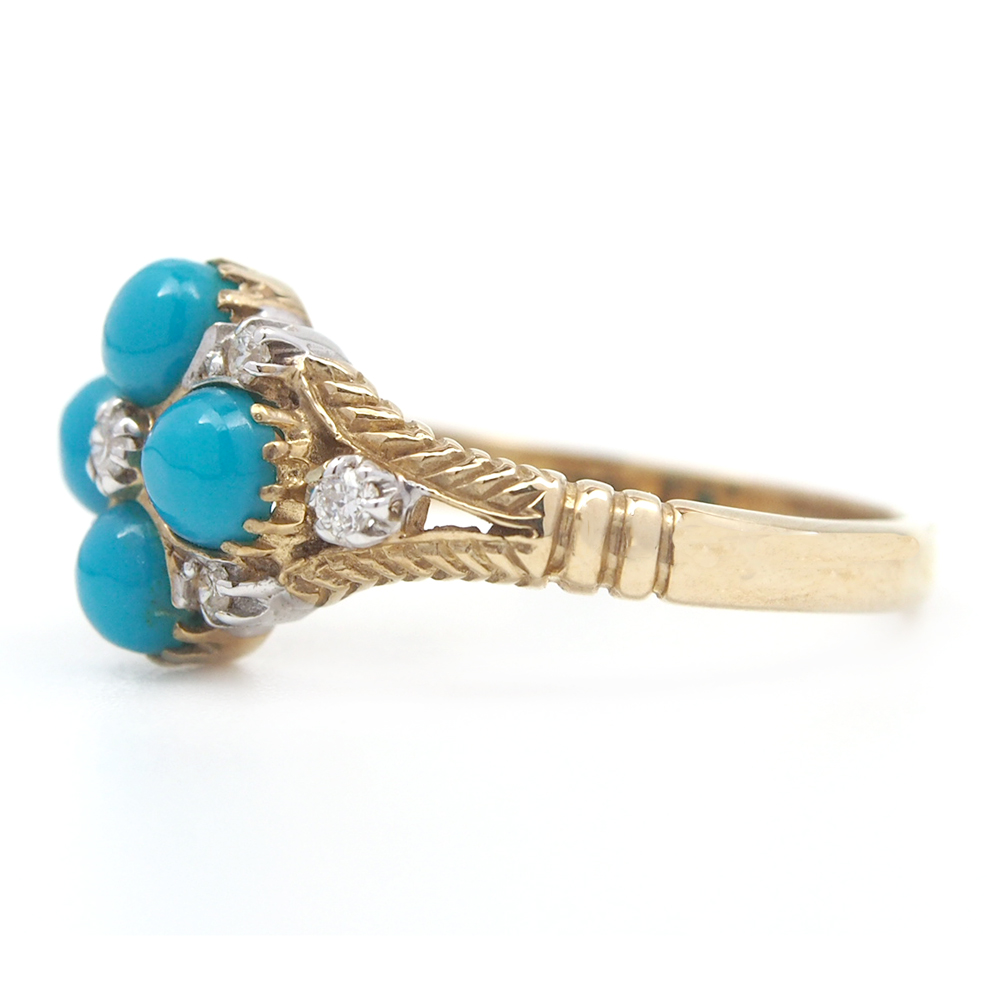 Turquoise and Diamond Ring