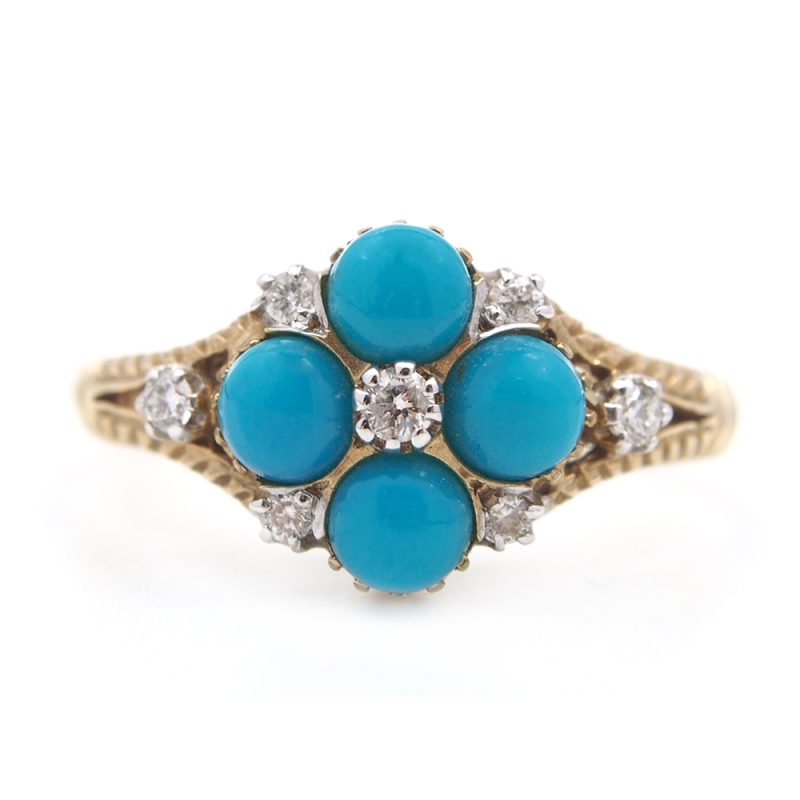 Turquoise and Diamond Ring