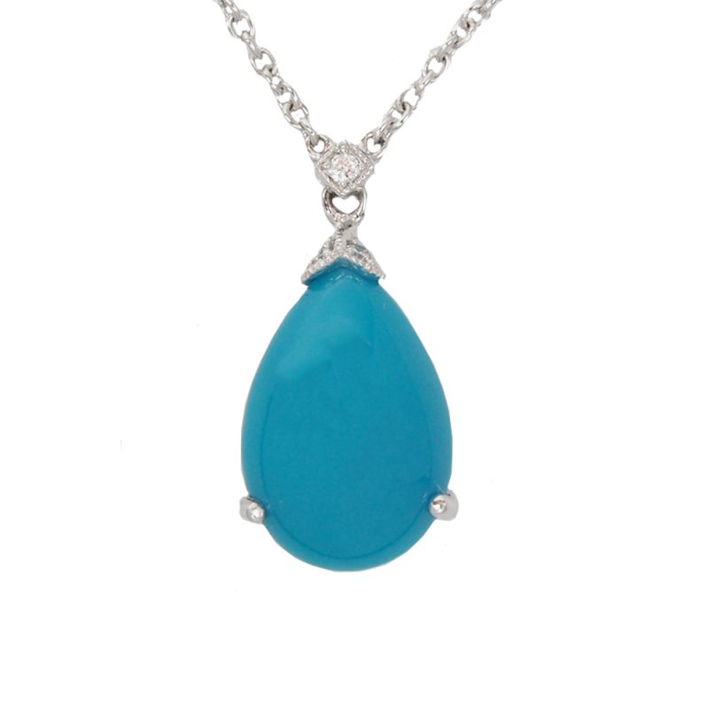 Turquoise and Diamond Pendant 