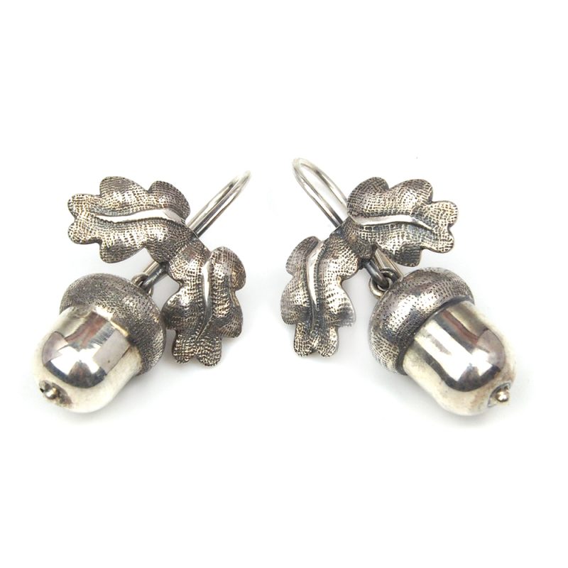 Silver Acorn Earrings