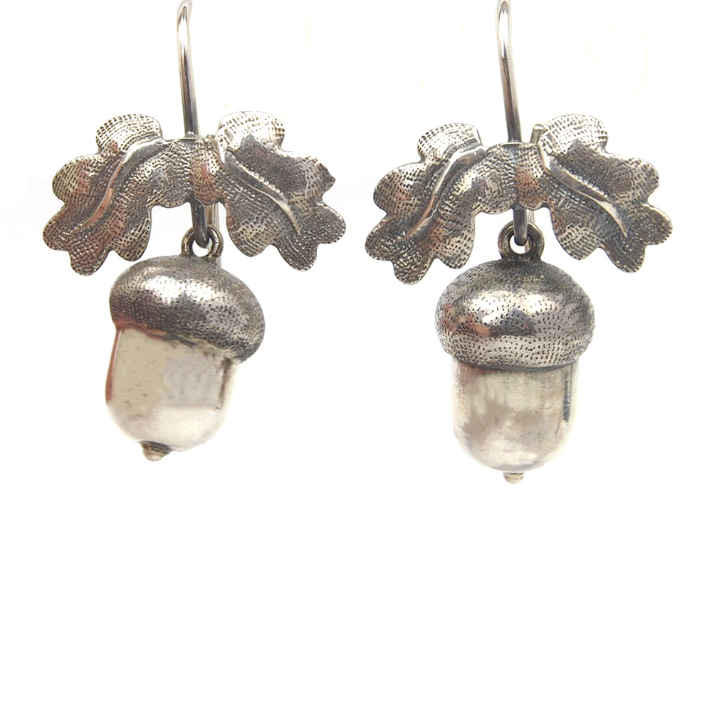 Silver Acorn Earrings