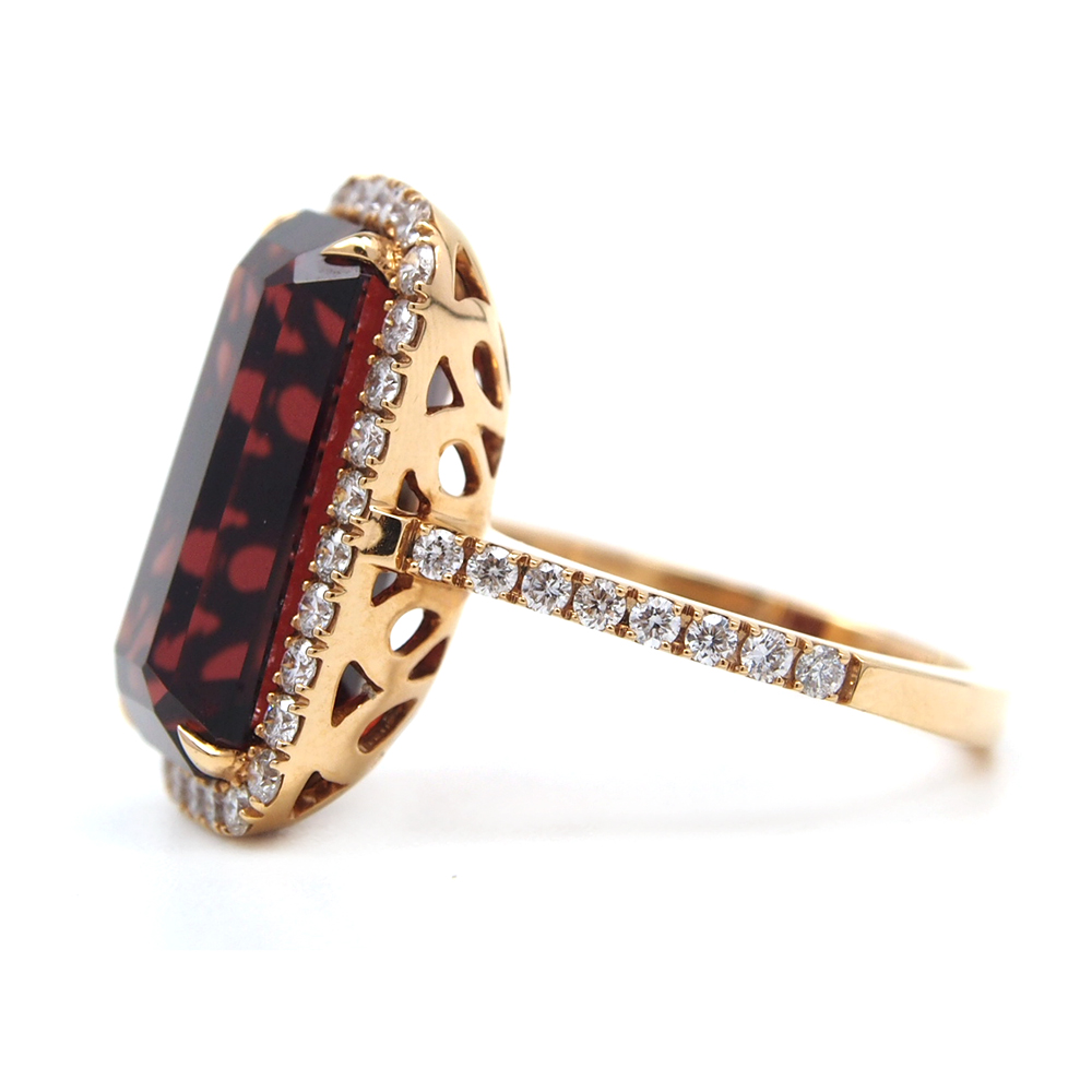 Garnet and Diamond Ring