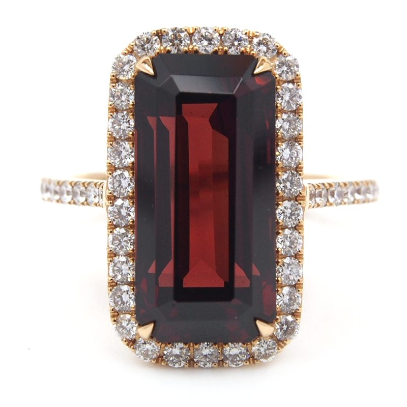 Garnet and Diamond Ring
