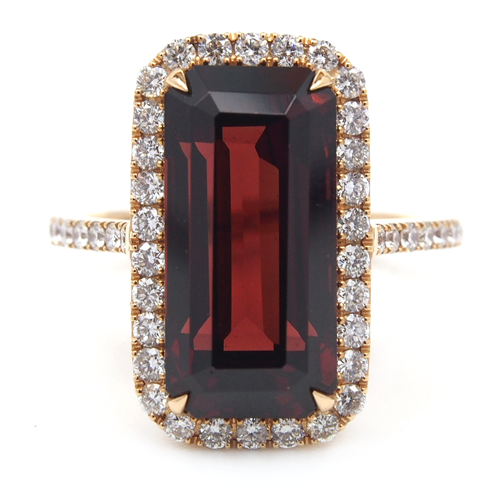 Garnet and Diamond Ring