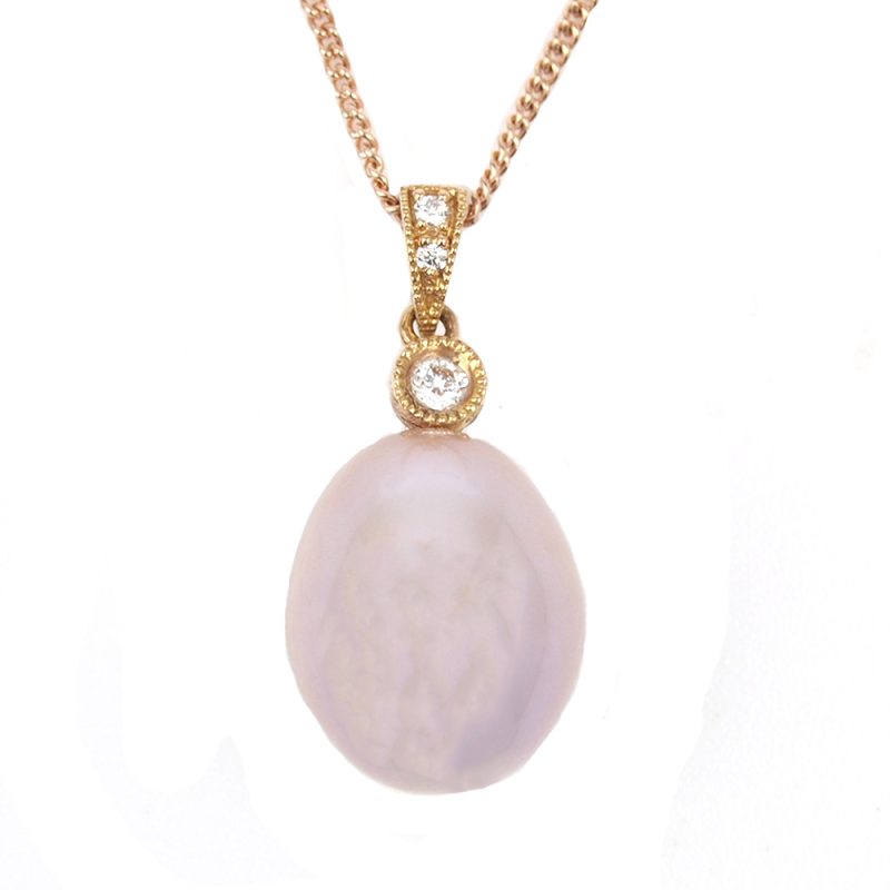 Pearl and Diamond Pendant