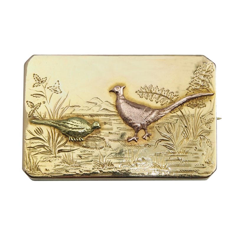 Antique Pheasant Brooch