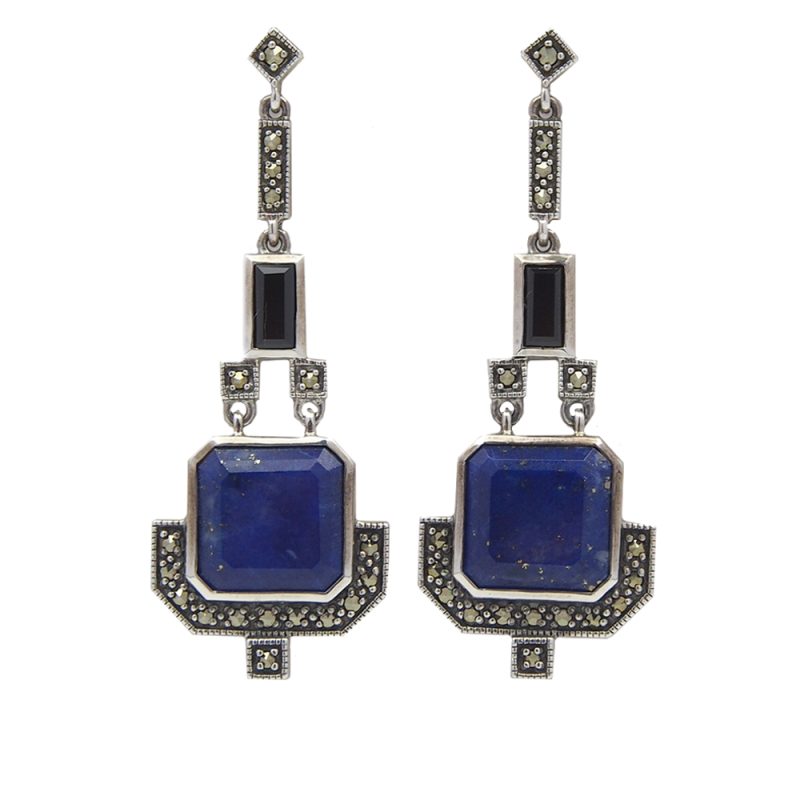 Lapis lazuli and Marcasite Earrings