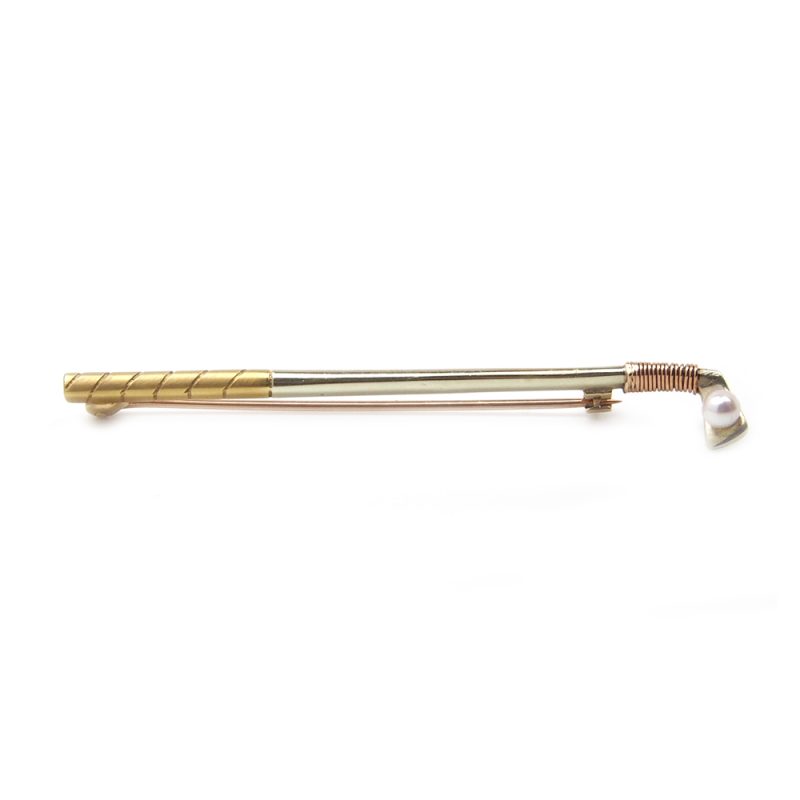 Golf Club Brooch