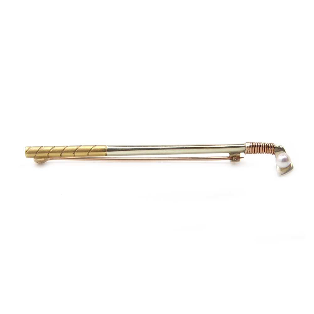 Golf Club Brooch