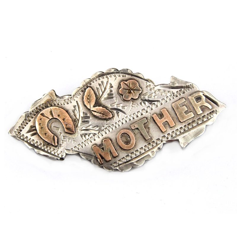Mother Antique Silver Brooch - Dated 1918