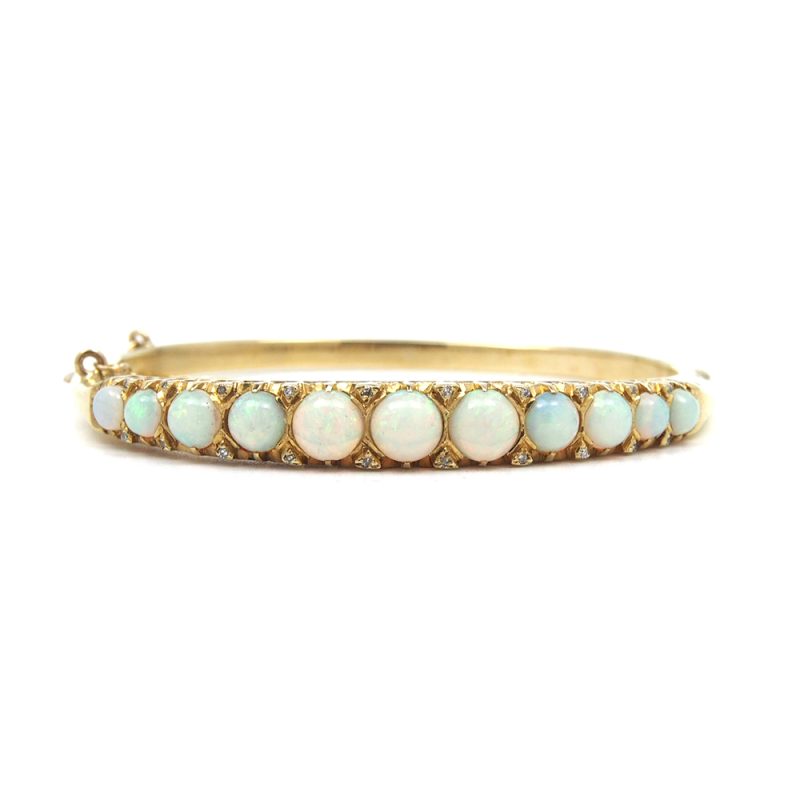 Opal and Diamond Bangle