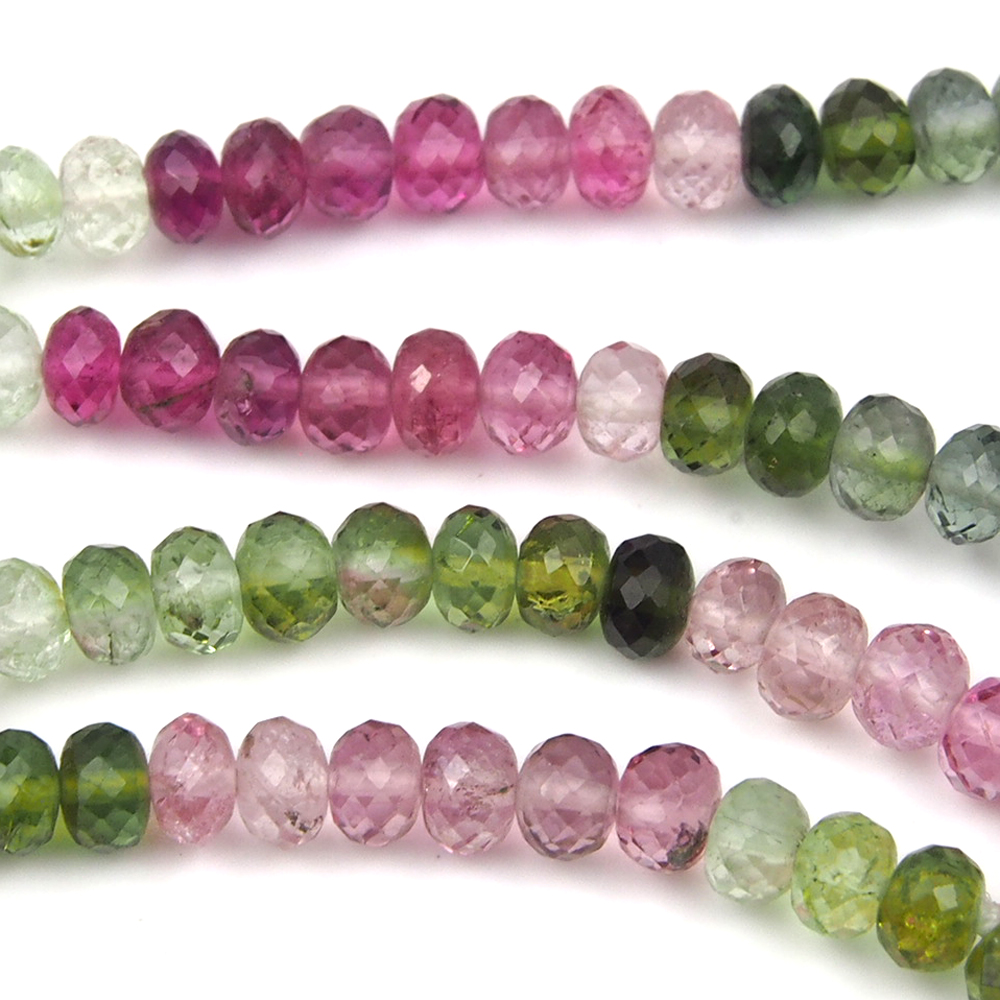 Tourmaline Bead Necklace - Multi Colour