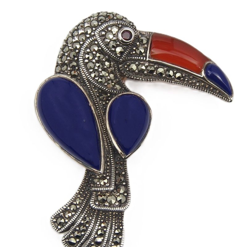 Marcasite Bird Brooch -Silver