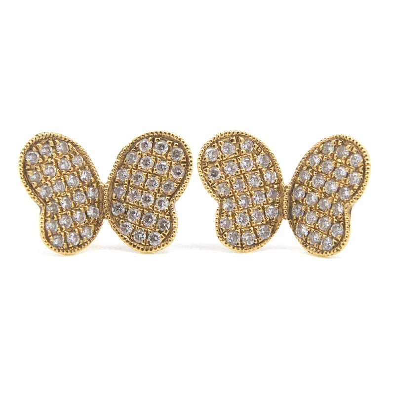 Diamond Butterfly Earrings
