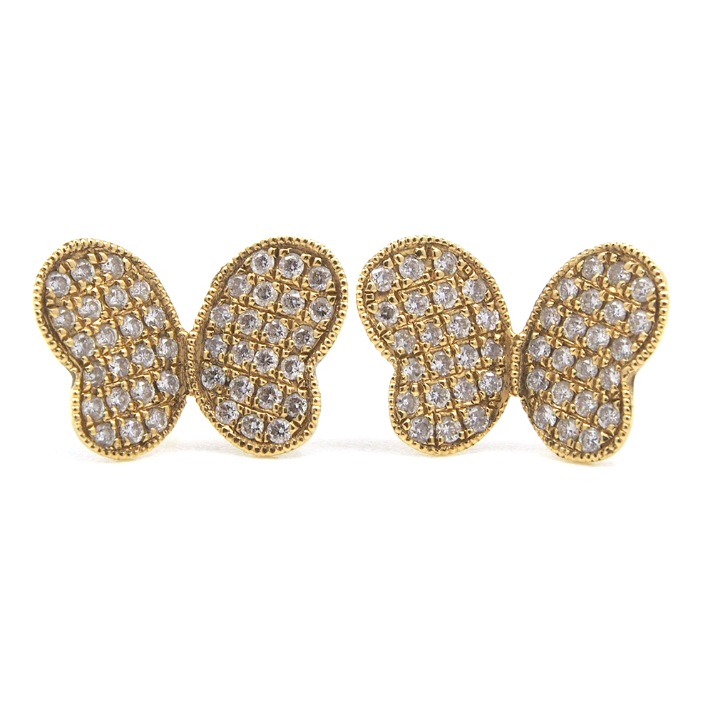 Diamond Butterfly Earrings