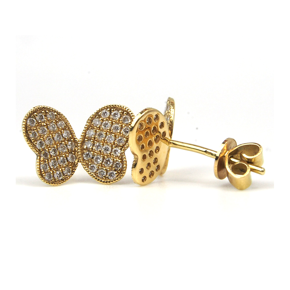 Diamond Butterfly Earrings