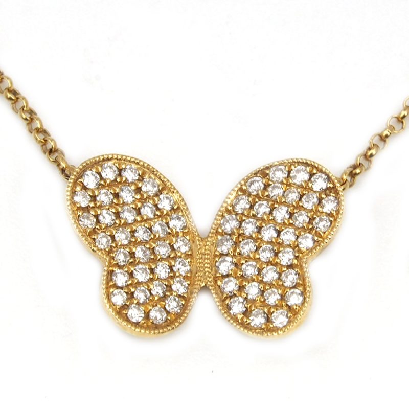 Diamond Butterfly Necklace