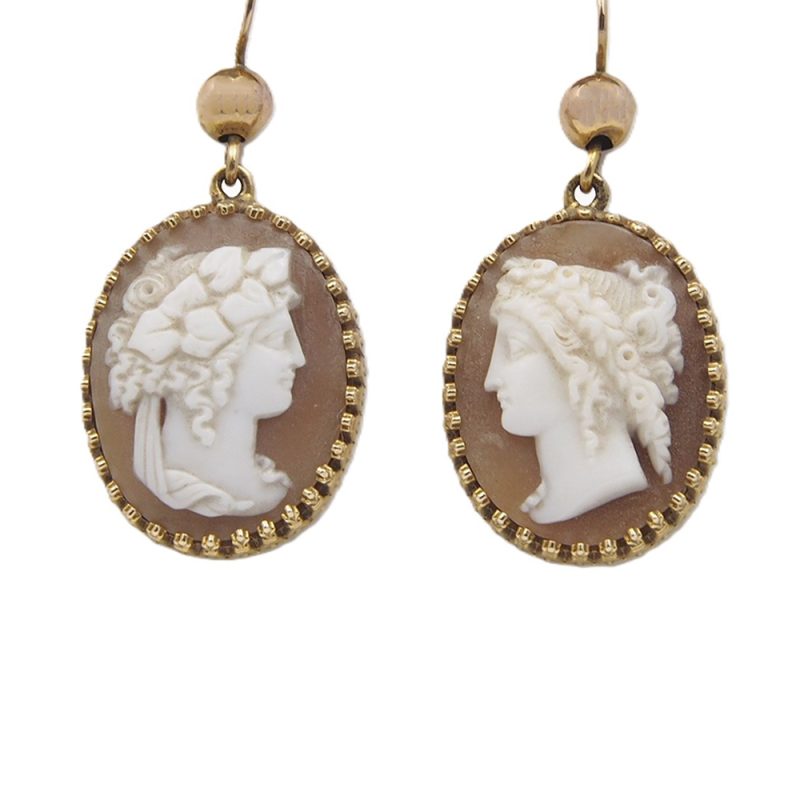 Cameo Antique Earrings