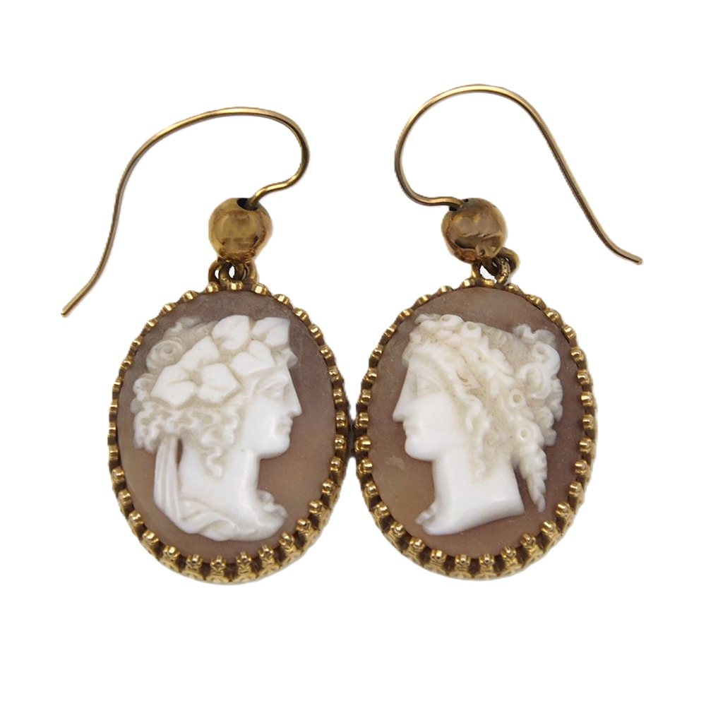 Cameo Antique Earrings
