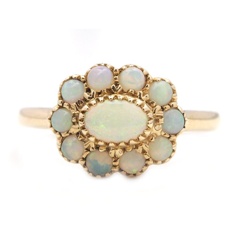 Opal Cluster Ring
