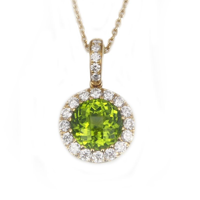 Peridot and Diamond Pendant