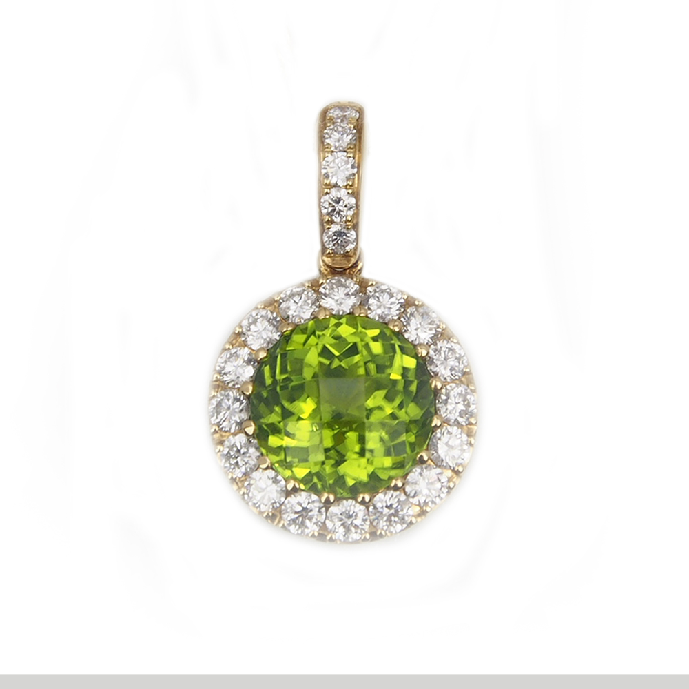 Peridot and Diamond Pendant