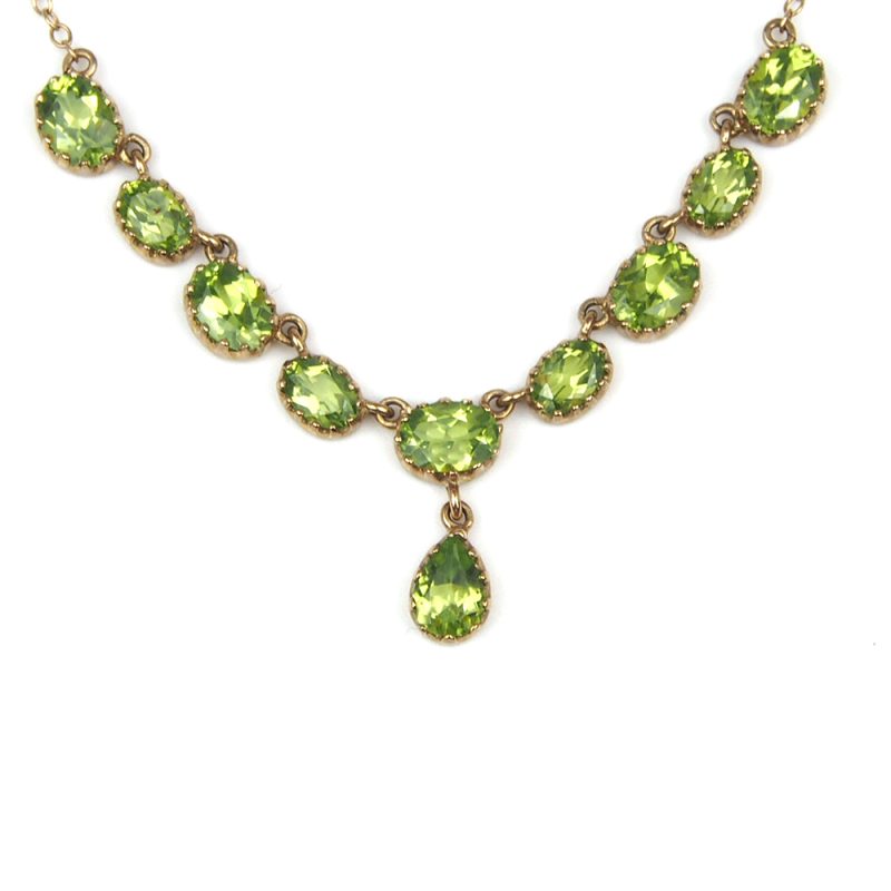 Peridot Drop Necklace