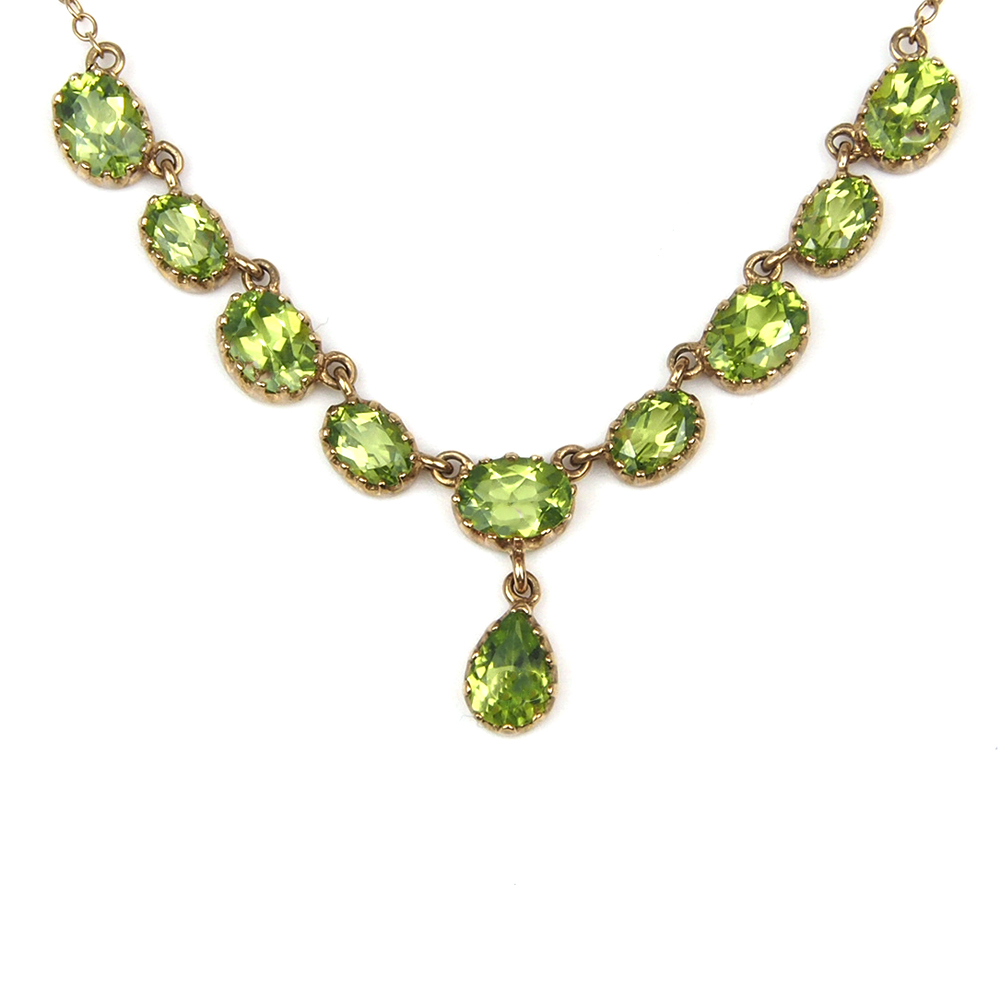 Peridot Drop Necklace