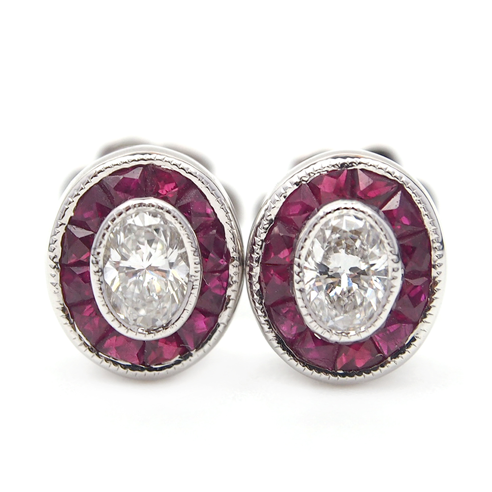 Ruby and Diamond Earrings