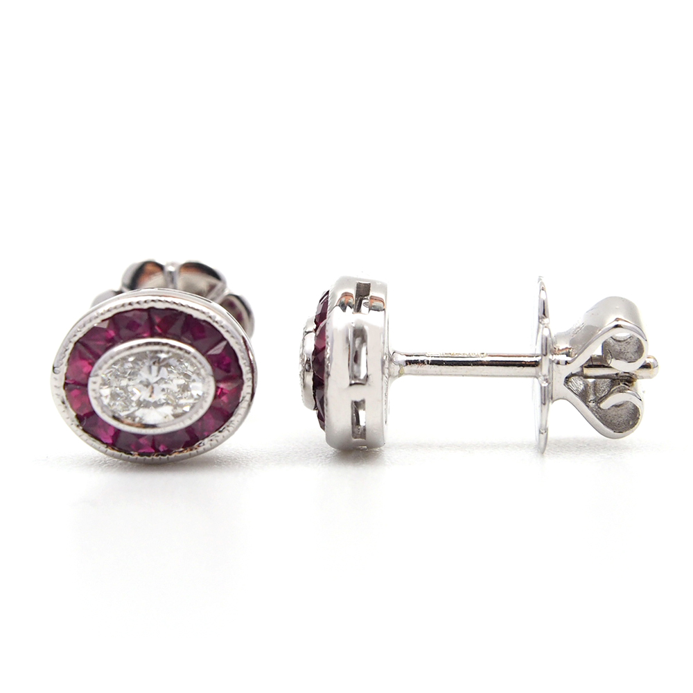 Ruby and Diamond Earrings