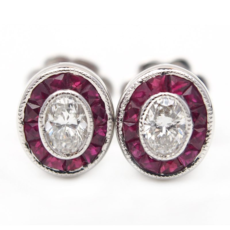 Ruby and Diamond Earrings