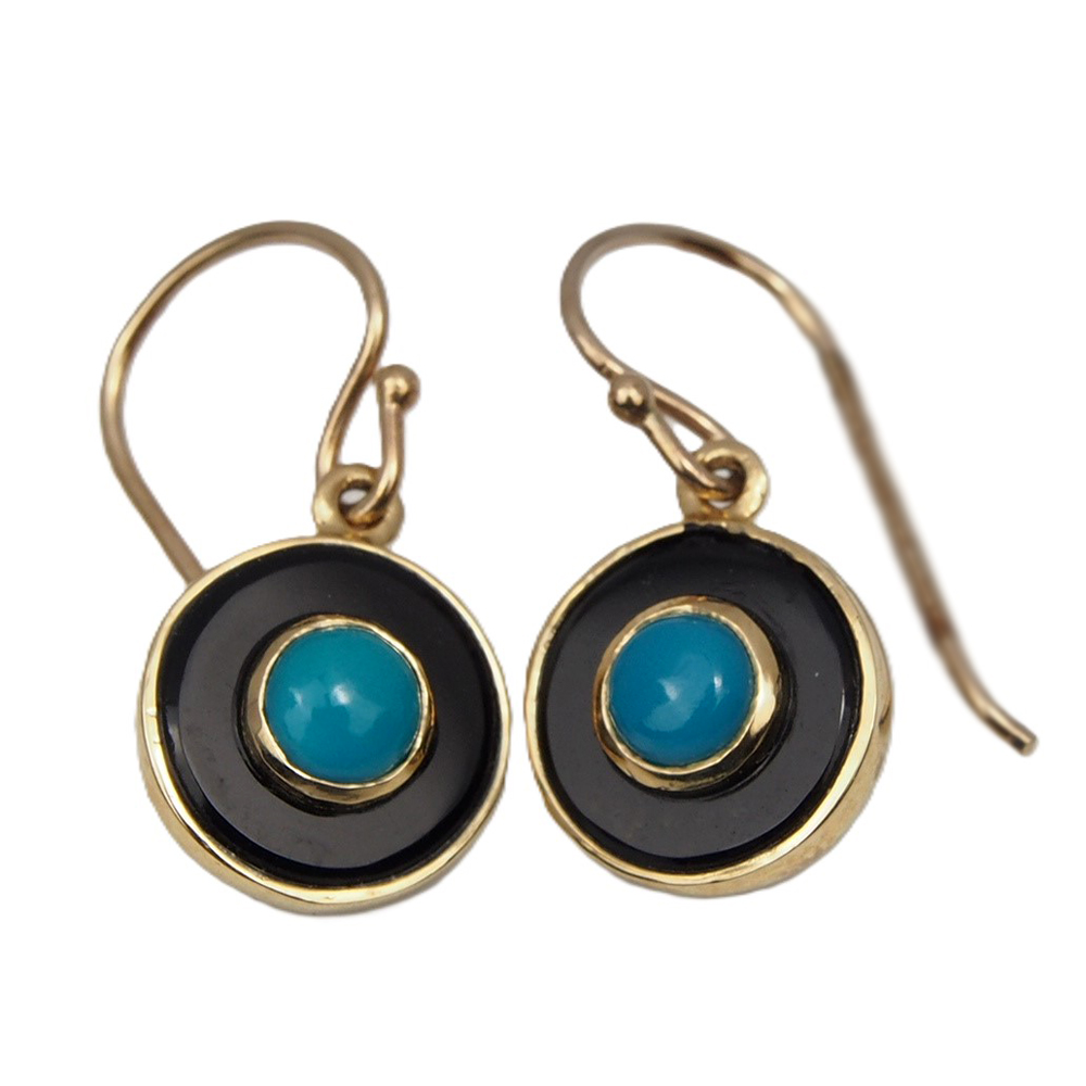 Turquoise & Onyx Earrings