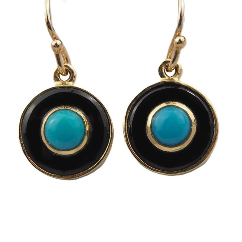 Turquoise & Onyx Earrings