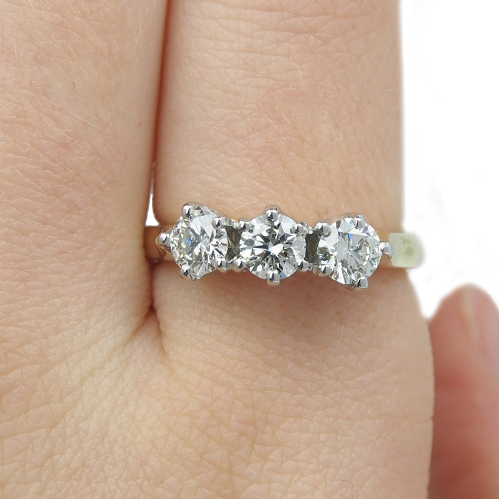 Diamond Three Stone Ring - Made By Albrow & Sons