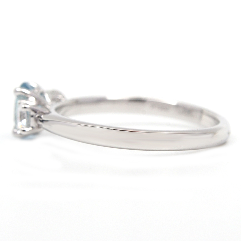 Aquamarine and Diamond Ring - Platinum