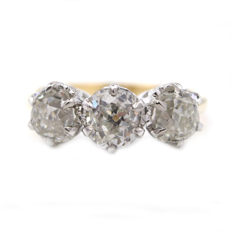 Diamond Three Stone Ring - 2.95ct Total
