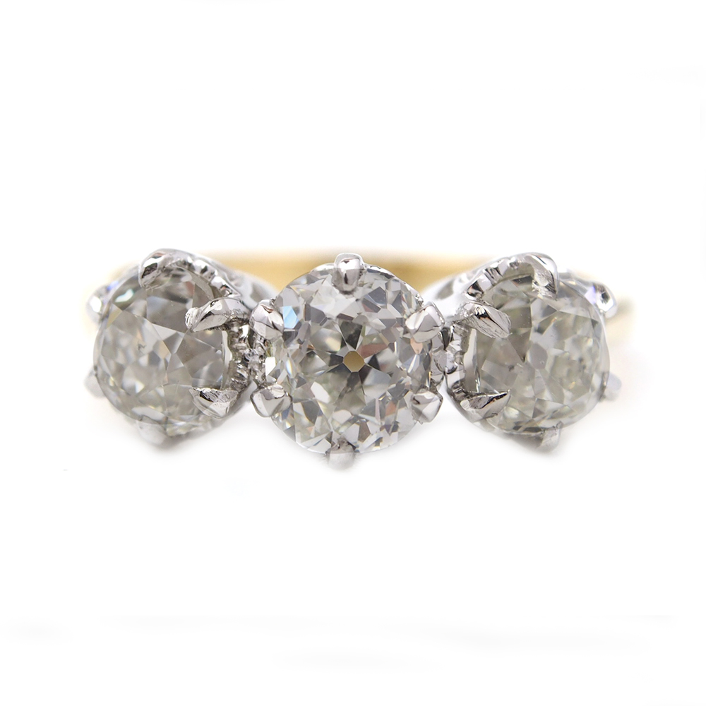 Diamond Three Stone Ring - 2.95ct Total