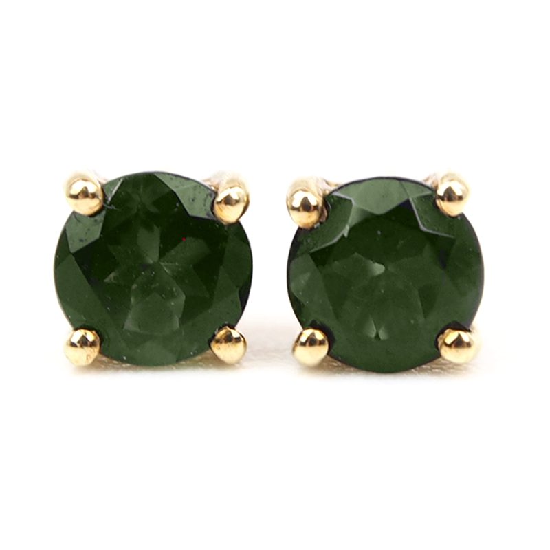 Tourmaline Stud Earrings - Green