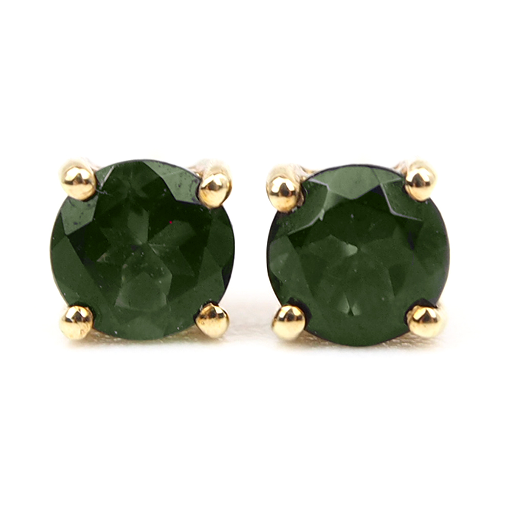Tourmaline Stud Earrings - Green