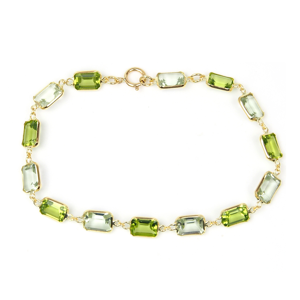 Peridot & Green Amethyst Bracelet