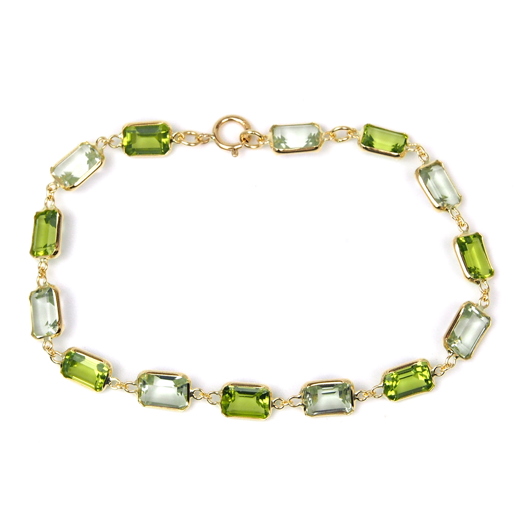 Peridot & Green Amethyst Bracelet