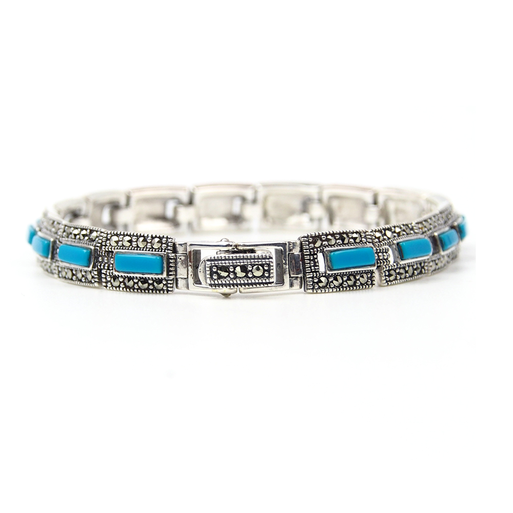 Turquoise and Marcasite Bracelet
