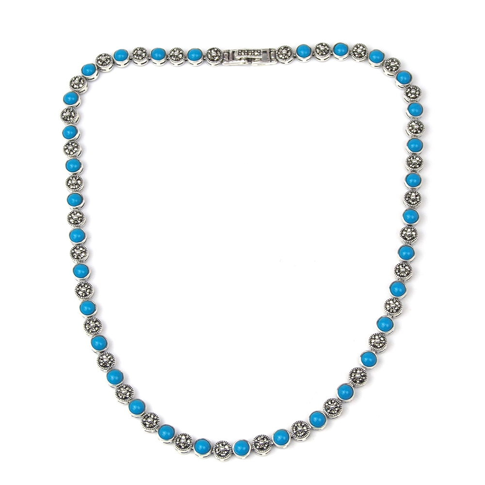 Turquoise and Marcasite Necklace